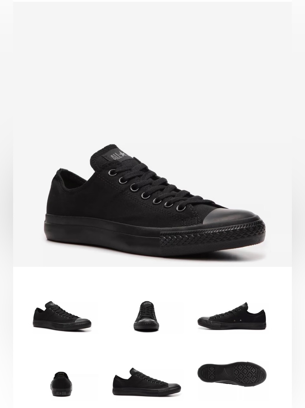 Preowned Original Converse Low Tops Unisex Black Color .